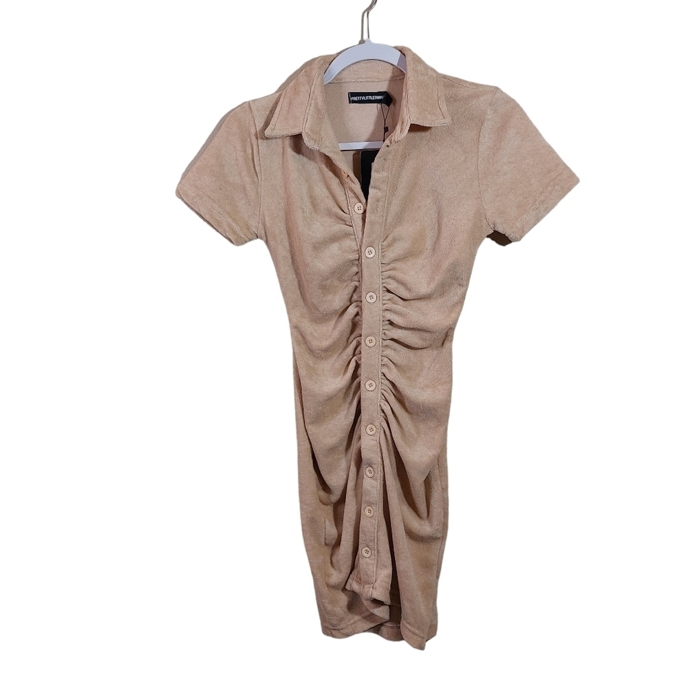 PrettyLittleThing Ladies Short Sleeve Body Con Dress - Picture 4 of 5